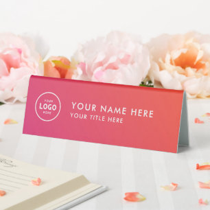 Plaque De Table Logo professionnel tendance pour entreprise Bureau