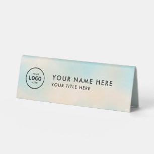 Plaque De Table Logo professionnel tendance pour entreprise Bureau