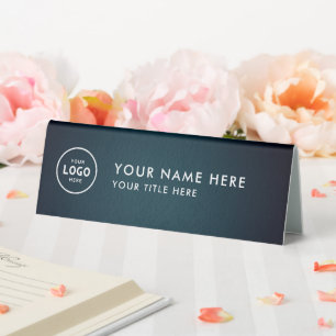 Plaque De Table Logo professionnel tendance pour entreprise Bureau
