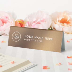 Plaque De Table Logo professionnel tendance pour entreprise Bureau