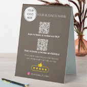 Plaque De Table Logo QR code examen des affaires GOOGLE et YELP (En SItu (Tableau))
