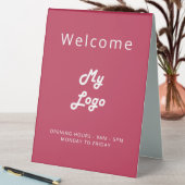 Plaque De Table Logo rose magenta ouvert (En SItu (Tableau))