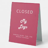 Plaque De Table Logo rose magenta ouvert (Verso)