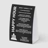 Plaque De Table Logo Tableau Noir 4x6 Promotion Liste à une colonn (Recto)