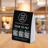Plaque De Table Logo Venmo PayPal CashApp Code QR Scan Pour Payer