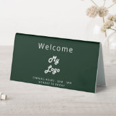 Plaque De Table Logo vert Emeraude bureau fermé (En SItu (Tableau))