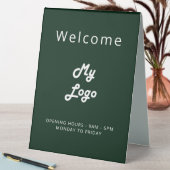 Plaque De Table Logo vert ouvert (En SItu (Tableau))