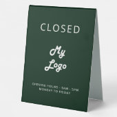Plaque De Table Logo vert ouvert (Verso)