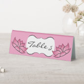 Plaque De Table Lotus exquis en Pink Table Tente Sign (En SItu (Tableau))