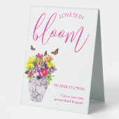 Plaque De Table Love In Bloom Floral Mariage Station (Recto)