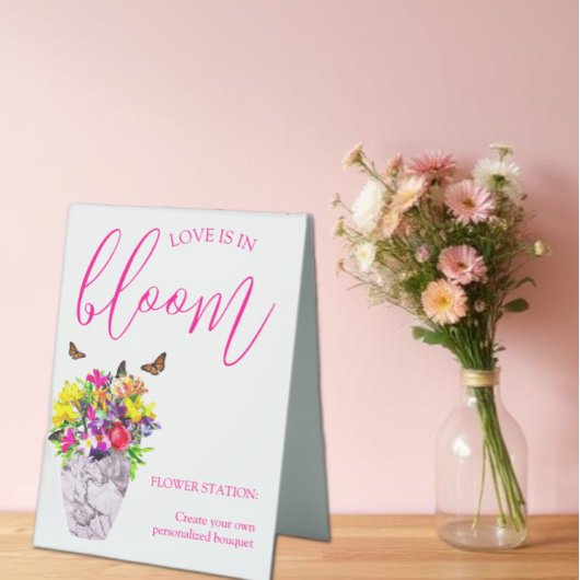 Plaque De Table Love In Bloom Floral Mariage Station