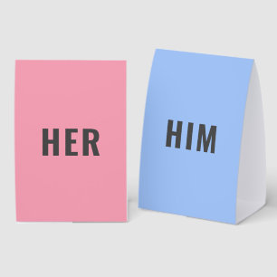 Plaque De Table Lui ou Elle? Jeu   Jeux de fête de mariage amusant