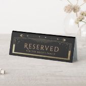 Plaque De Table Lune Étoiles Or Noir Céleste Mariage Réservé (En SItu (Tableau))
