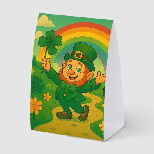 Plaque De Table Lutin mignon/whimsique Saint Patrick (Recto)