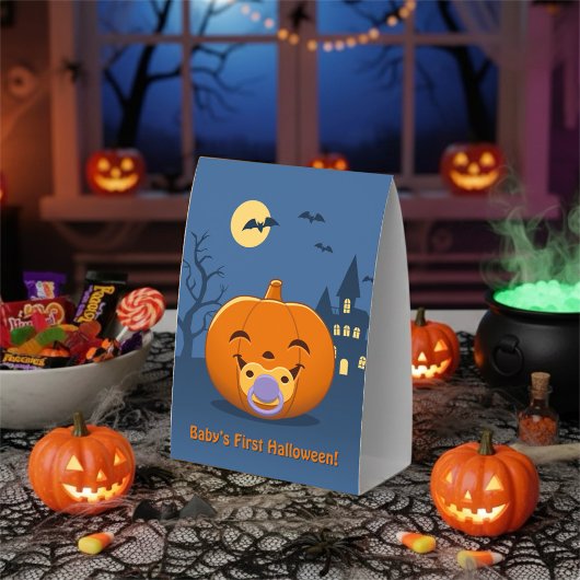 Plaque De Table Ma première citrouille de suceur d'Halloween