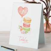 Plaque De Table Macarons aquarelle Fête d'anniversaire (En SItu (Tableau))