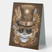 Plaque De Table Machine rétro Voodoo à vapeur crâne (Recto)