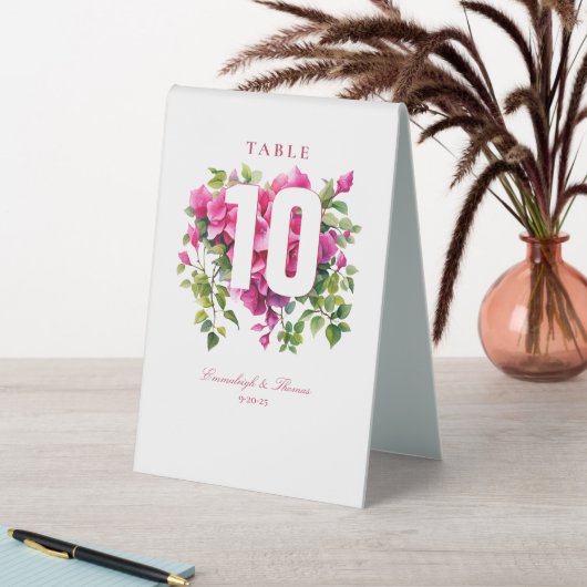 Plaque De Table Magenta Wild Mariage Rose (En SItu (Tableau))