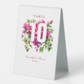 Plaque De Table Magenta Wild Mariage Rose (Recto)