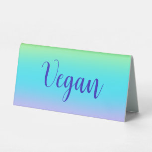Plaque De Table Magnifique Pastel Arc-en-ciel Mariage dégradant "V