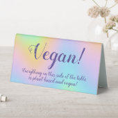 Plaque De Table Magnifique Pastel Rainbow Mariage "Vegan" (En SItu (Tableau))