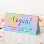 Plaque De Table Magnifique Pastel Rainbow Mariage "Vegan" (In SItu (Mariage))