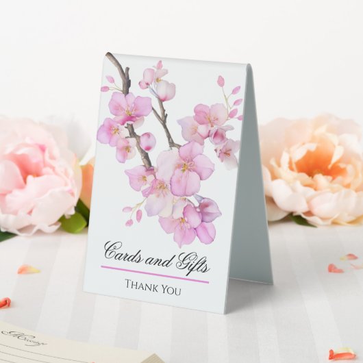 Plaque De Table Magnifiques fleurs de cerisier Sakura aquarelle ro (In SItu (Mariage))