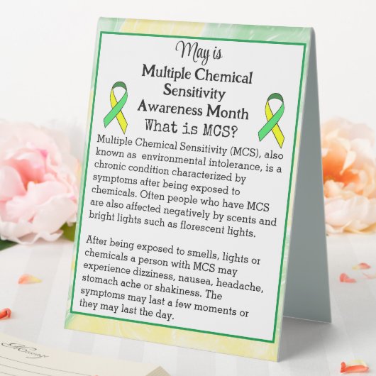 Plaque De Table Mai est une sensibilisation à la sensibilité chimi (In SItu (Mariage))