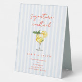 Plaque De Table Maine Squeeze Coastal Signature Cocktail  (Verso)