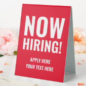 Plaque De Table Maintenant Embauche de la table d'emploi d'entrepr (In SItu (Mariage))