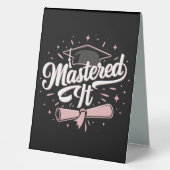 Plaque De Table Maîtrise Il Maîtrise Diplômé MBA (Recto)