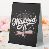 Plaque De Table Maîtrise Il Maîtrise Diplômé MBA (In SItu (Mariage))