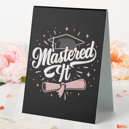 Plaque De Table Maîtrise Il Maîtrise Diplômé MBA (In SItu (Mariage))