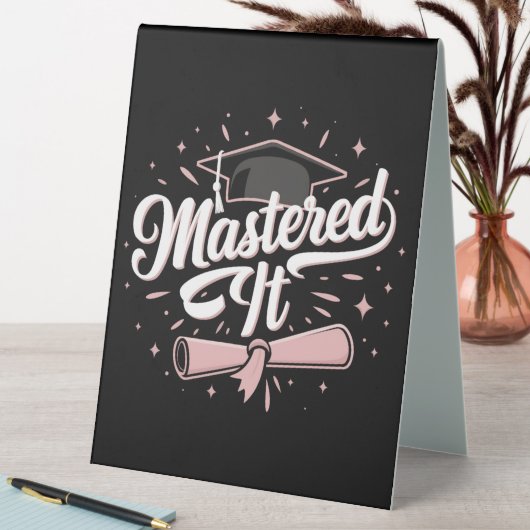 Plaque De Table Maîtrise Il Maîtrise Diplômé MBA (En SItu (Tableau))