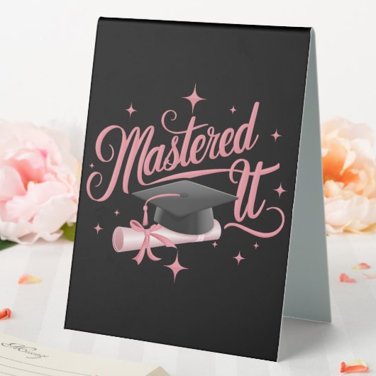 Plaque De Table Maîtrise Il Maîtrise Diplômé MBA (In SItu (Mariage))