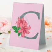 Plaque De Table Majuscule C monogramme floral (In SItu (Mariage))