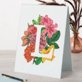 Plaque De Table Majuscule L monogramme floral (En SItu (Tableau))