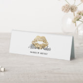 Plaque De Table MAKEUP ARTIST Gold Logo Kiss Nom Blanc (En SItu (Tableau))