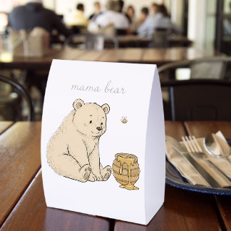 Plaque De Table Mama Bear Cute Woodland Illustration – Motherhood 