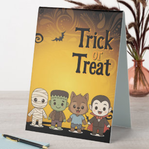 Plaque De Table Maman mignonne, Frankenstein, Dracula, loup-garou