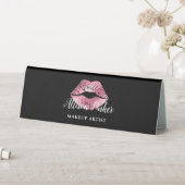 Plaque De Table Maquilleuse Logo Rose Kiss Nom (En SItu (Tableau))