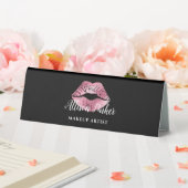 Plaque De Table Maquilleuse Logo Rose Kiss Nom (In SItu (Mariage))