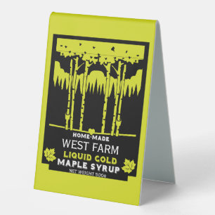 Plaque De Table Marché des producteurs de sirop d'érable