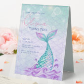 Plaque De Table Marée de sirène sous la mer violet Anniversaire (In SItu (Mariage))