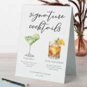 Plaque De Table Margarita Dark & Stormy Signature Cocktails Menu (En SItu (Tableau))