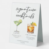 Plaque De Table Margarita Dark & Stormy Signature Cocktails Menu (Verso)