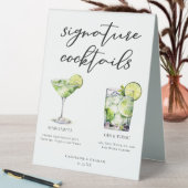 Plaque De Table Margarita Gin & Tonic Signature Cocktails Menu (En SItu (Tableau))