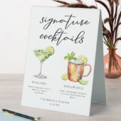 Plaque De Table Margarita Moscow Mule Signature Cocktails Menu (En SItu (Tableau))