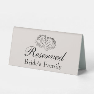 Plaque De Table Mariage à la Campagne Réservé à la Famille de la M