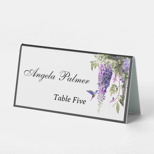 Plaque De Table Mariage à thème Purple Wisteria (Recto)